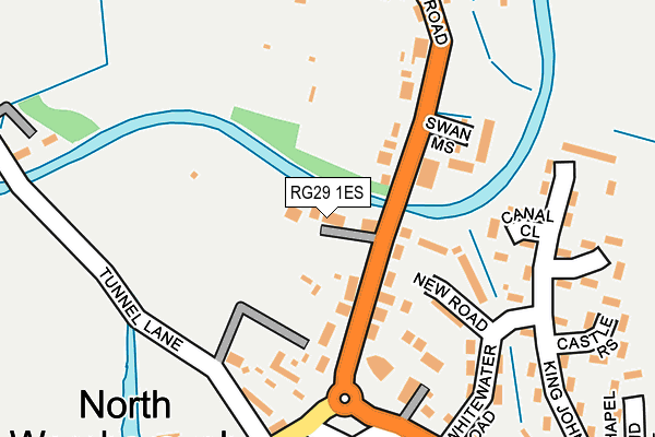 RG29 1ES map - OS OpenMap – Local (Ordnance Survey)