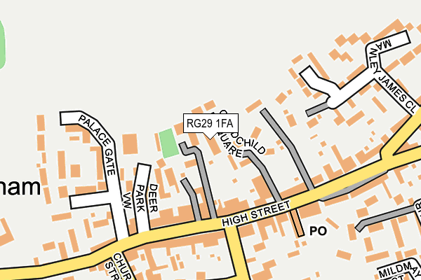 RG29 1FA map - OS OpenMap – Local (Ordnance Survey)