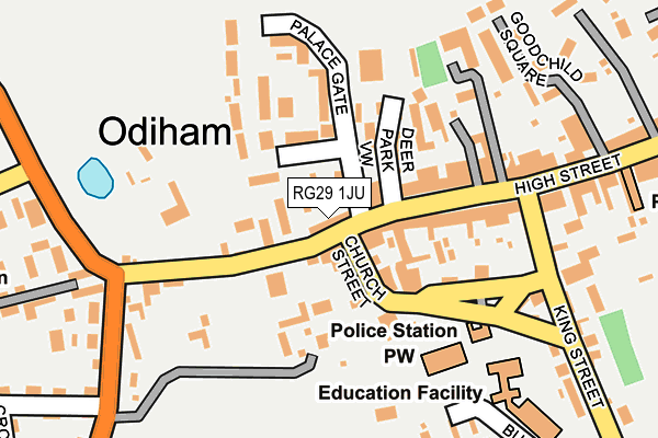 RG29 1JU map - OS OpenMap – Local (Ordnance Survey)