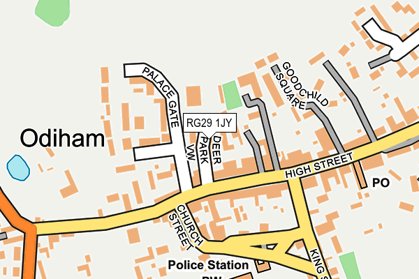 RG29 1JY map - OS OpenMap – Local (Ordnance Survey)