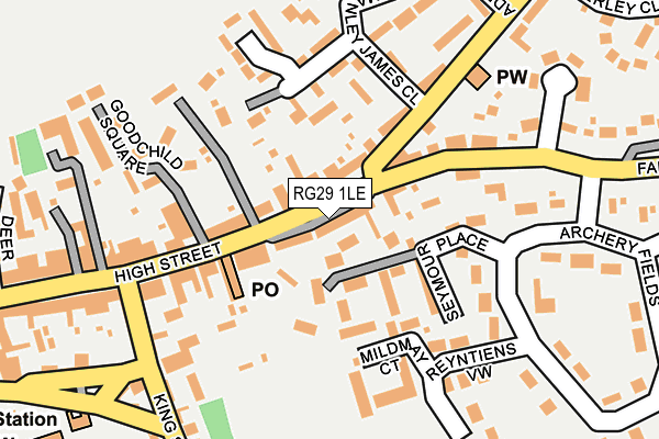 RG29 1LE map - OS OpenMap – Local (Ordnance Survey)