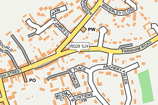 RG29 1LH map - OS OpenMap – Local (Ordnance Survey)