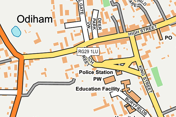 RG29 1LU map - OS OpenMap – Local (Ordnance Survey)