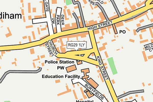 RG29 1LY map - OS OpenMap – Local (Ordnance Survey)
