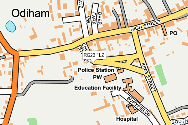 RG29 1LZ map - OS OpenMap – Local (Ordnance Survey)