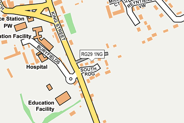 RG29 1NG map - OS OpenMap – Local (Ordnance Survey)