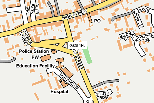 RG29 1NJ map - OS OpenMap – Local (Ordnance Survey)