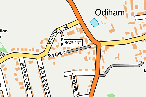 RG29 1NT map - OS OpenMap – Local (Ordnance Survey)