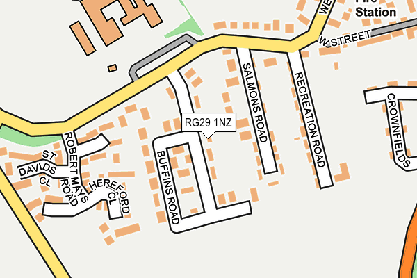 RG29 1NZ map - OS OpenMap – Local (Ordnance Survey)