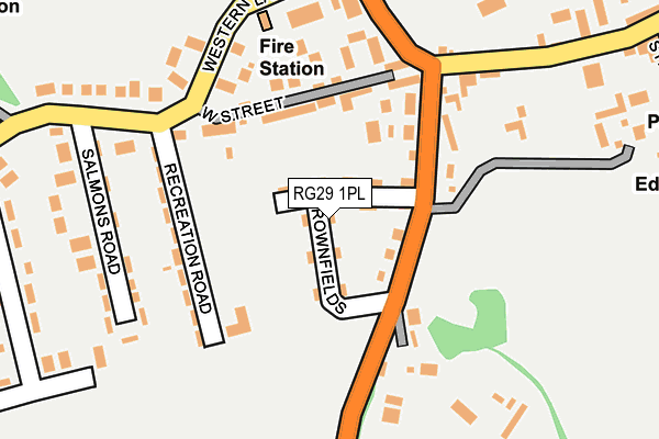 RG29 1PL map - OS OpenMap – Local (Ordnance Survey)