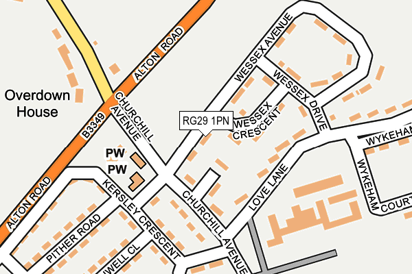 RG29 1PN map - OS OpenMap – Local (Ordnance Survey)