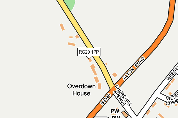 RG29 1PP map - OS OpenMap – Local (Ordnance Survey)