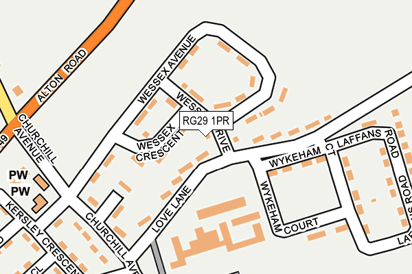 RG29 1PR map - OS OpenMap – Local (Ordnance Survey)
