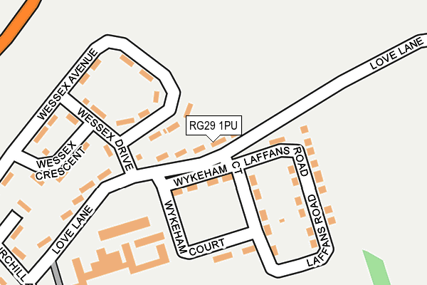 RG29 1PU map - OS OpenMap – Local (Ordnance Survey)