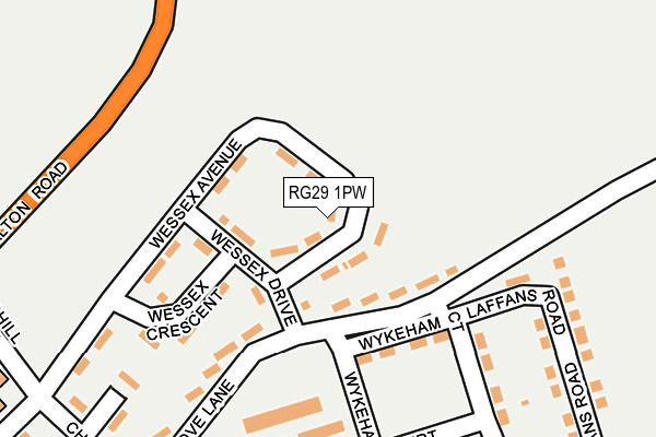 RG29 1PW map - OS OpenMap – Local (Ordnance Survey)