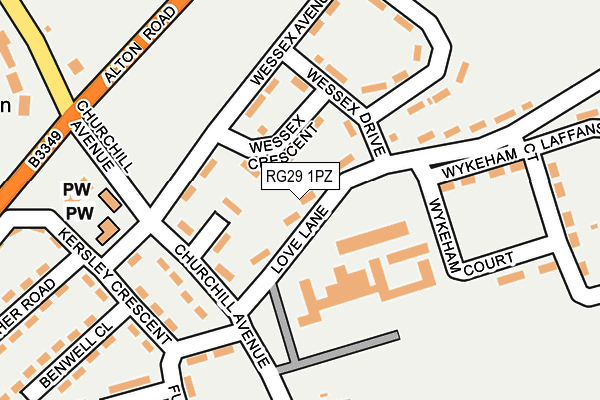RG29 1PZ map - OS OpenMap – Local (Ordnance Survey)