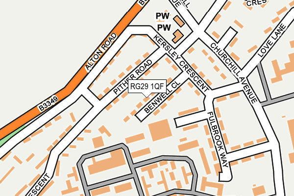 RG29 1QF map - OS OpenMap – Local (Ordnance Survey)