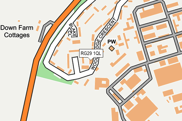 RG29 1QL map - OS OpenMap – Local (Ordnance Survey)