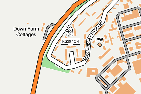 RG29 1QN map - OS OpenMap – Local (Ordnance Survey)