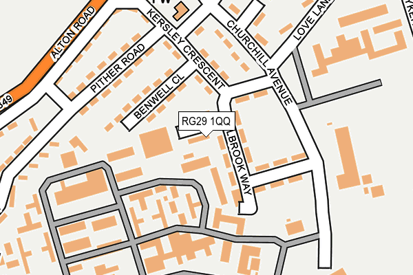 RG29 1QQ map - OS OpenMap – Local (Ordnance Survey)