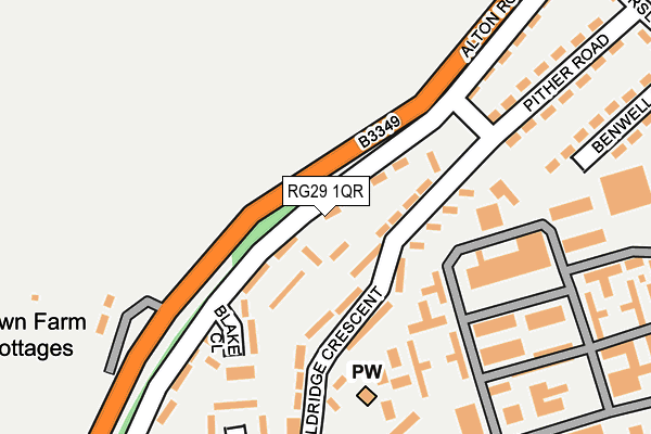 RG29 1QR map - OS OpenMap – Local (Ordnance Survey)