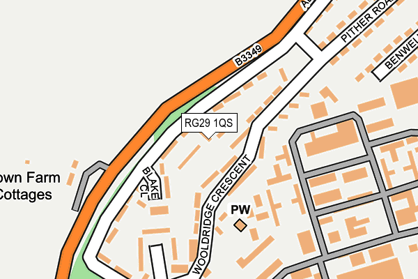 RG29 1QS map - OS OpenMap – Local (Ordnance Survey)