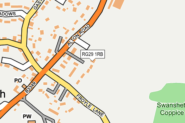 RG29 1RB map - OS OpenMap – Local (Ordnance Survey)