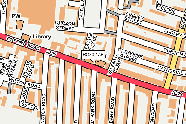 RG30 1AF map - OS OpenMap – Local (Ordnance Survey)