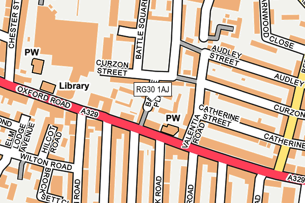 RG30 1AJ map - OS OpenMap – Local (Ordnance Survey)