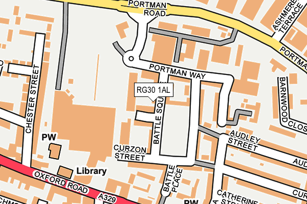 RG30 1AL map - OS OpenMap – Local (Ordnance Survey)