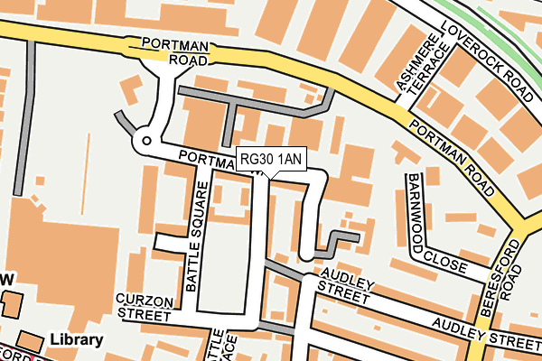 RG30 1AN map - OS OpenMap – Local (Ordnance Survey)