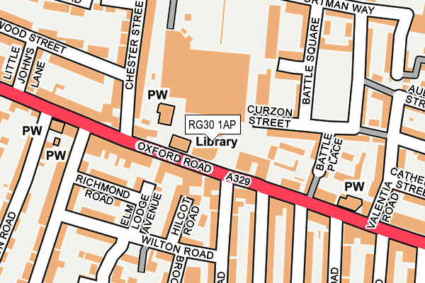 RG30 1AP map - OS OpenMap – Local (Ordnance Survey)
