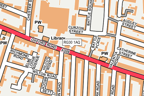 RG30 1AQ map - OS OpenMap – Local (Ordnance Survey)