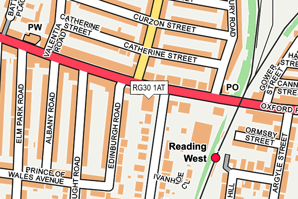 RG30 1AT map - OS OpenMap – Local (Ordnance Survey)