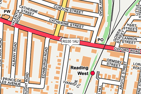 RG30 1AU map - OS OpenMap – Local (Ordnance Survey)