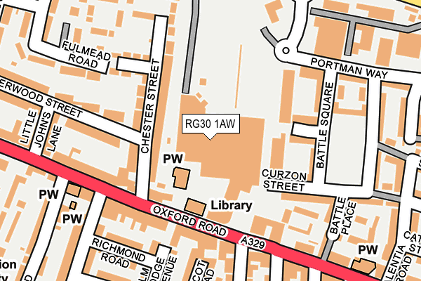 RG30 1AW map - OS OpenMap – Local (Ordnance Survey)