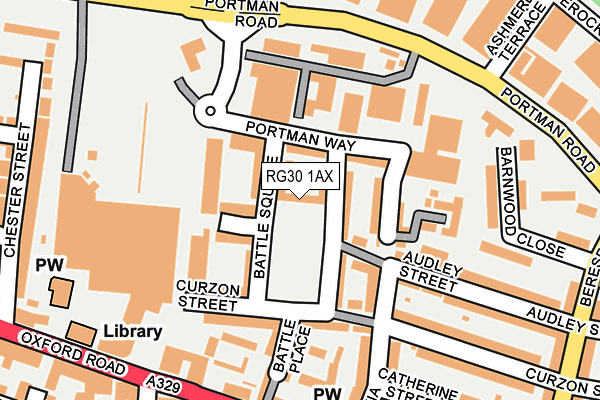 RG30 1AX map - OS OpenMap – Local (Ordnance Survey)