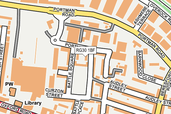RG30 1BF map - OS OpenMap – Local (Ordnance Survey)