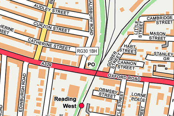 RG30 1BH map - OS OpenMap – Local (Ordnance Survey)