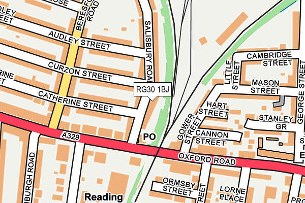 RG30 1BJ map - OS OpenMap – Local (Ordnance Survey)