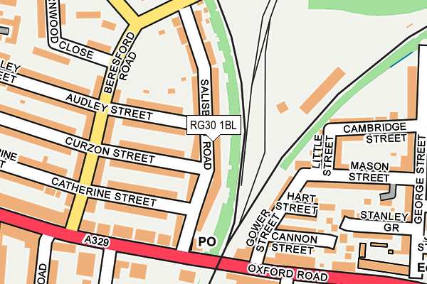 RG30 1BL map - OS OpenMap – Local (Ordnance Survey)