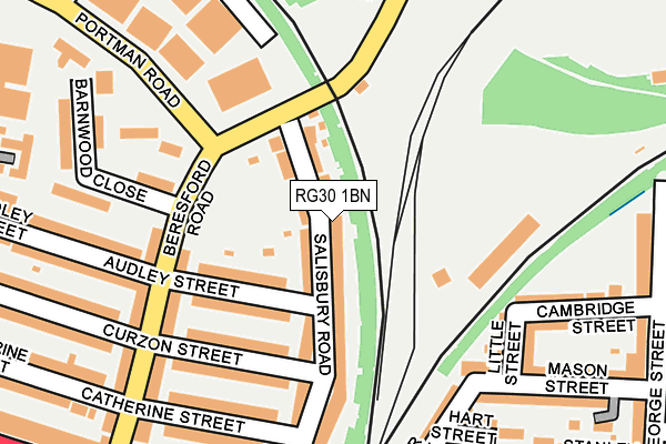 RG30 1BN map - OS OpenMap – Local (Ordnance Survey)