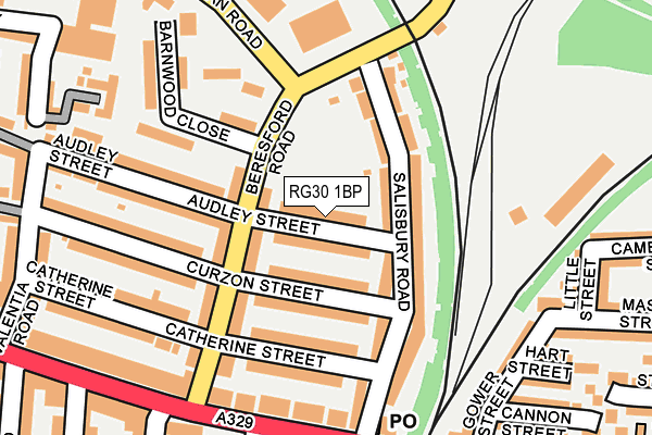 RG30 1BP map - OS OpenMap – Local (Ordnance Survey)