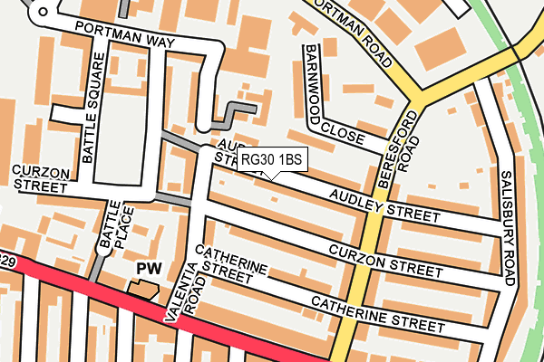 RG30 1BS map - OS OpenMap – Local (Ordnance Survey)