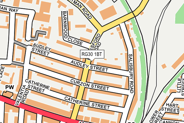 RG30 1BT map - OS OpenMap – Local (Ordnance Survey)
