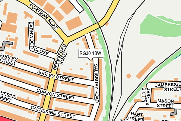 RG30 1BW map - OS OpenMap – Local (Ordnance Survey)