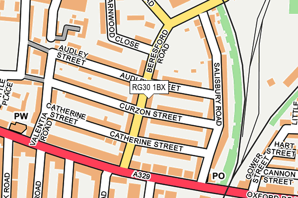 RG30 1BX map - OS OpenMap – Local (Ordnance Survey)