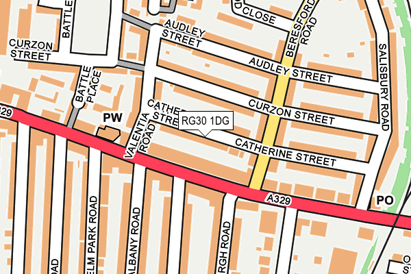 RG30 1DG map - OS OpenMap – Local (Ordnance Survey)