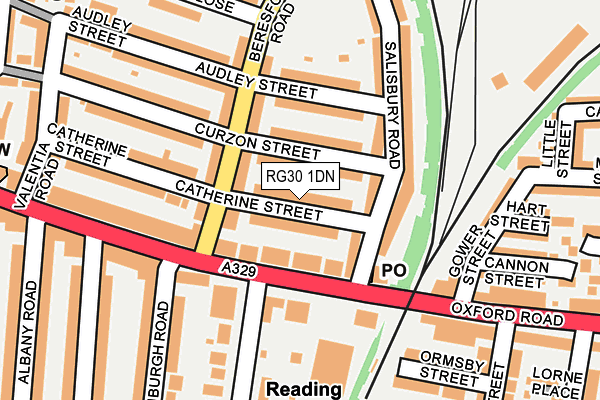RG30 1DN map - OS OpenMap – Local (Ordnance Survey)