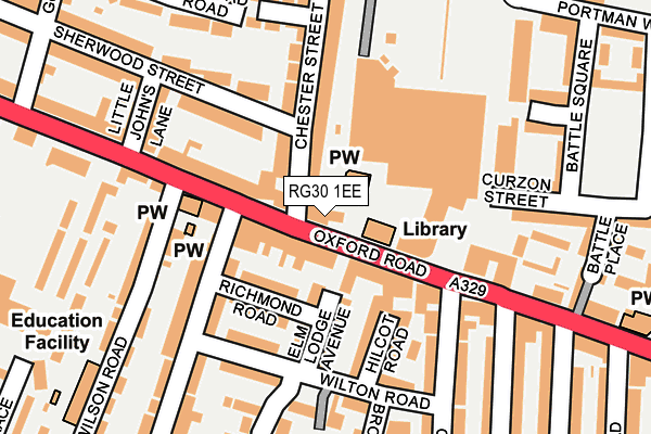 RG30 1EE map - OS OpenMap – Local (Ordnance Survey)